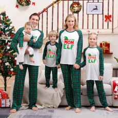 SC Christmas Printed Parent-Child Plaid Patchwork Pajama Set GFTM-JJF106