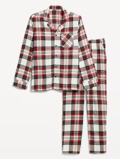 SC Christmas Plaid Print Parent-Child Pajama Set GSGS-0708