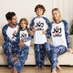 SC Christmas Prints Long Sleeve Parent-child Home Set GFTM-JJF99-207