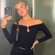 SC One Shoulder Long Sleeve T Shirt BLG-T4917486K