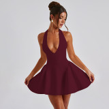 SC Solid Color Sleeveless Mini Dress BLG-D4A17633A