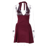 SC Solid Color Sleeveless Mini Dress BLG-D4A17633A