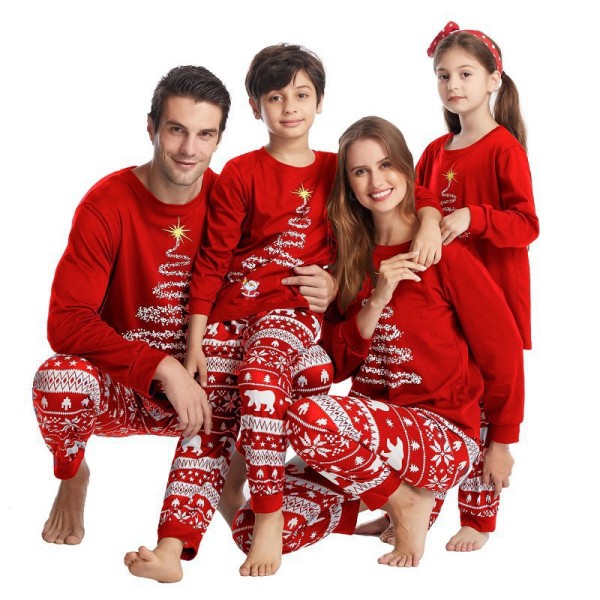 SC Christmas Print Parent-Child Family Pajama Set YLDF-2245