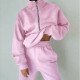 SC Zipper Sweater Fleece Sweatshirt Pants 2 Piece Set GRST-8786