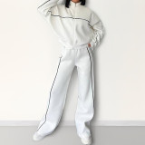 SC Fashion Loose Tie Up Sweatshirt Pant Suit GRST-28696
