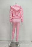 SC Solid Color Hooded Sweatshirt Sport 2 Piece Set GRST-8864