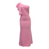 SC Plus Size Slash Shoulder Sleeveless Maxi Dress GCZF-8427