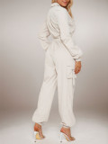 SC Long Sleeve Solid Color Loose Jumpsuit GWDS-241015