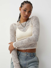 SC Sexy See Through Long Sleeve Lace Tops GWDS-240997
