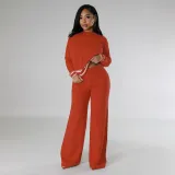 SC Long Sleeve Knits Wide Leg Two Piece Pants Set SFY-2788