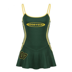 SC Pre Order: About 7 work days shipping Letter Print Sling Sport Mini Dress YUEM-220268