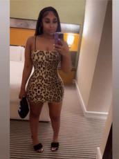 SC Pre Order: About 7 work days shipping Leopard Print Sequin Club Dress YUEM-220280