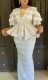 SC Plus Size Embroidered Lace Long Skirts Two Piece Set GXYY-8259