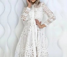 SC Plus Size Lace Lace Tie Shirt Dress GXYY-8173