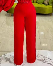 SC Plus Size Long Sleeve Zipper Solid Jumpsuit GXYY-6047