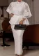 SC Plus Size Lace Lace Long Sleeve Tops Long Skirt Suit GXYY-8176