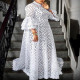 SC Plus Size Flare Sleeve Lace Maxi Dress GXYY-8012
