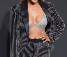 SC Plus Size Stripe Blazer Coat Loose Pants Suit GXYY-8260