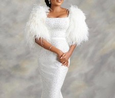 SC Plus Size U Neck Sequin Maxi Dress GXYY-8230