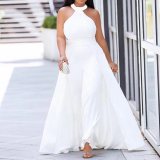 SC Plus Size Solid Color Sleeveless Maxi Dress GXYY-8217