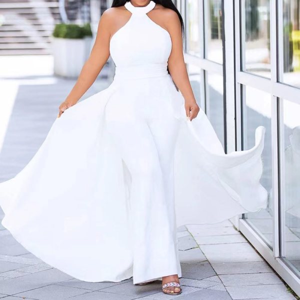 SC Plus Size Solid Color Sleeveless Maxi Dress GXYY-8217