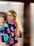 SC Vintage 3D Flowers Loose Zipper Cardigan Coat GMJL-0050
