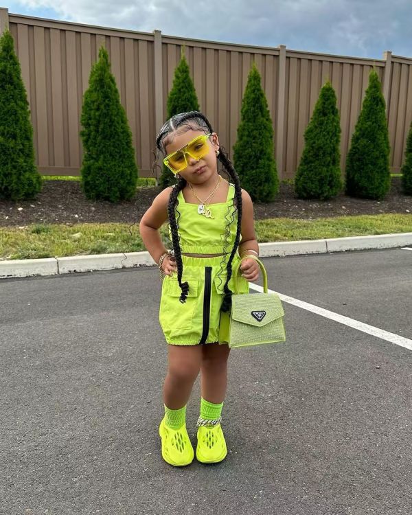 SC Kids Girls Casual Sling Zipper Short Two Piece Set GYAY-8110