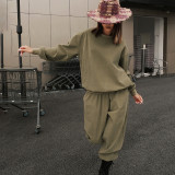 SC Sport Casual Long Sleeve Sweatshirt Pants Suit YMZY-21174