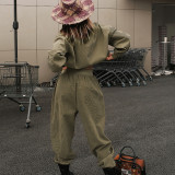 SC Sport Casual Long Sleeve Sweatshirt Pants Suit YMZY-21174