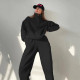 SC Fashion Button Stand Collar Set Two Piece Pants Set YMZY-6825