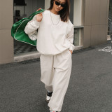 SC Sport Casual Long Sleeve Sweatshirt Pants Suit YMZY-21174