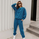 SC Sport Casual Long Sleeve Sweatshirt Pants Suit YMZY-21174