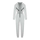 SC Sport Zipper Hooded Jumpsuit YMZY-701