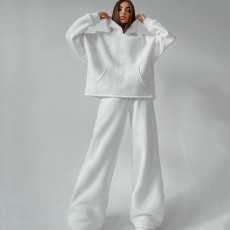 SC Long Sleeve Hooded Sweatshirt Loose 2 Piece Set YMZY-605