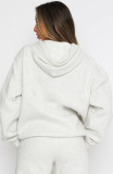 SC Solid Color Hooded Sweatshirt Two Piece Pants Set YMZY-11905