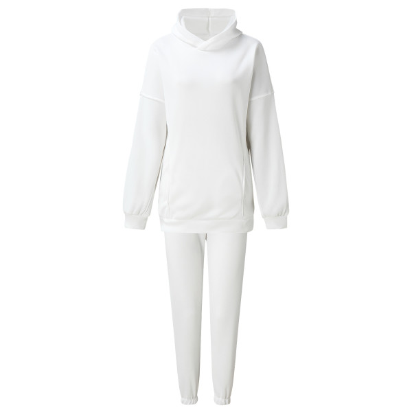 SC Solid Color Long Sleeve Hoodies Pants 2 Piece Set YMZY-7107