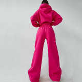 SC Long Sleeve Hooded Sweatshirt Loose 2 Piece Set YMZY-605