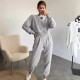 SC Solid Color Long Sleeve Pants 2 Piece Set YMZY-11908