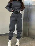 SC Long Sleeve Solid Color Two Piece Pants Set YMZY-9014