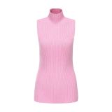 SC High Neck Solid Color Sleeveless Tops YMZY-21141