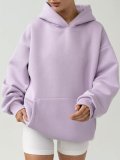 SC Solid Color Loose Hooded Sweatshirt YMZY-61901