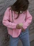 SC Loose Knit Pullover Sweater YMZY-82701