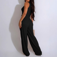 SC Solid Color Sleeveless Tops And Pants 2 Piece Set AIL-290