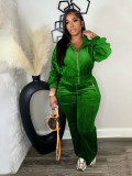 SC Lapel Zipper Coats And Pants Two Piece Set SFY-575