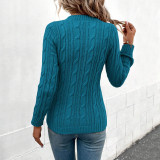 SC Solid Color Long Sleeve Pullover Sweater GDAM-7179