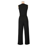 SC Solid Color Sleeveless Tops And Pants 2 Piece Set AIL-290
