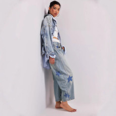 SC Casual Loose Love Wash Jeans GKNF-849