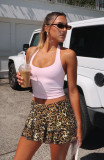 SC Leopard Print Sexy Pleated Skirt MZ-2876