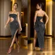 SC Hot Drill Wrap Chest Split Maxi Dress BY-7057