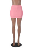 SC Solid Color Slim Sexy Mini Skirt MZ-2878